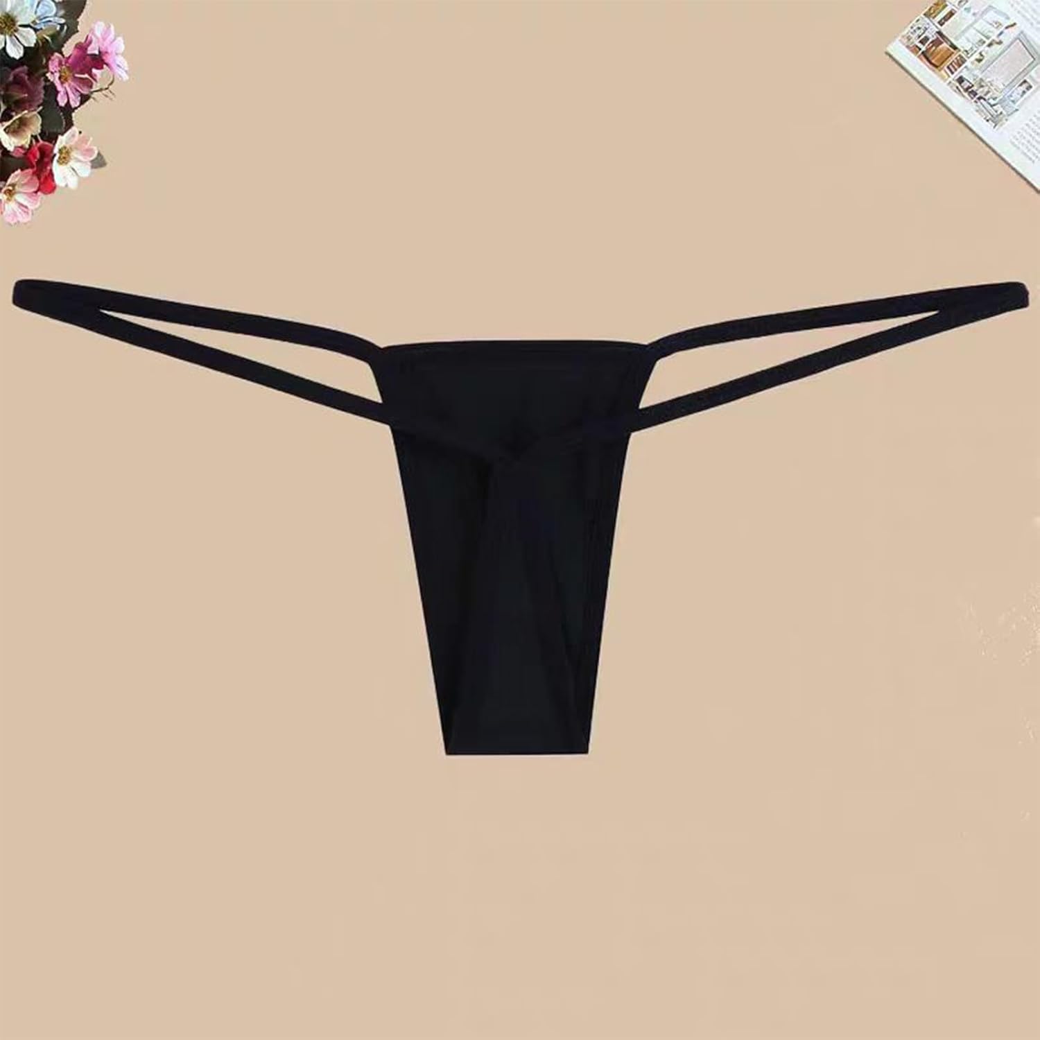 Mbotnee G-Strings Micro Thongs for Women Tiny Panties Low Rise T-back Underwear - Image 2