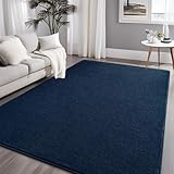 Nuttumico Soft Rug for Living Room, 5x7 Feet Navy Blue Area Rug, Modern Carpets Fuzzy Rug for Kids Boys Girls Dorm Nursery Home Decor, Anti-Skid and Non-Shedding