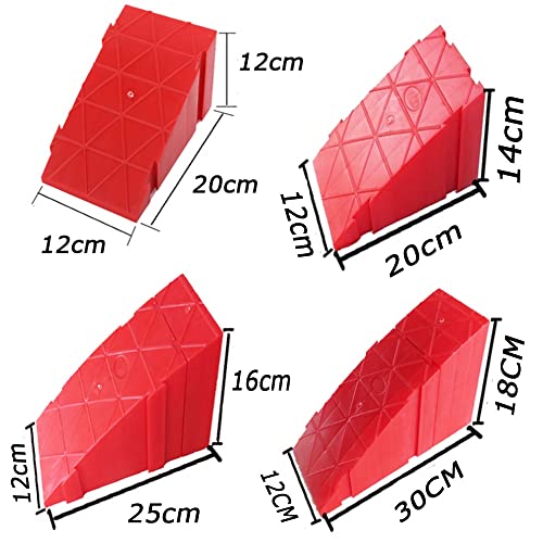 Rampa plástica ligera para bordillo, portátil roja miniatura 2