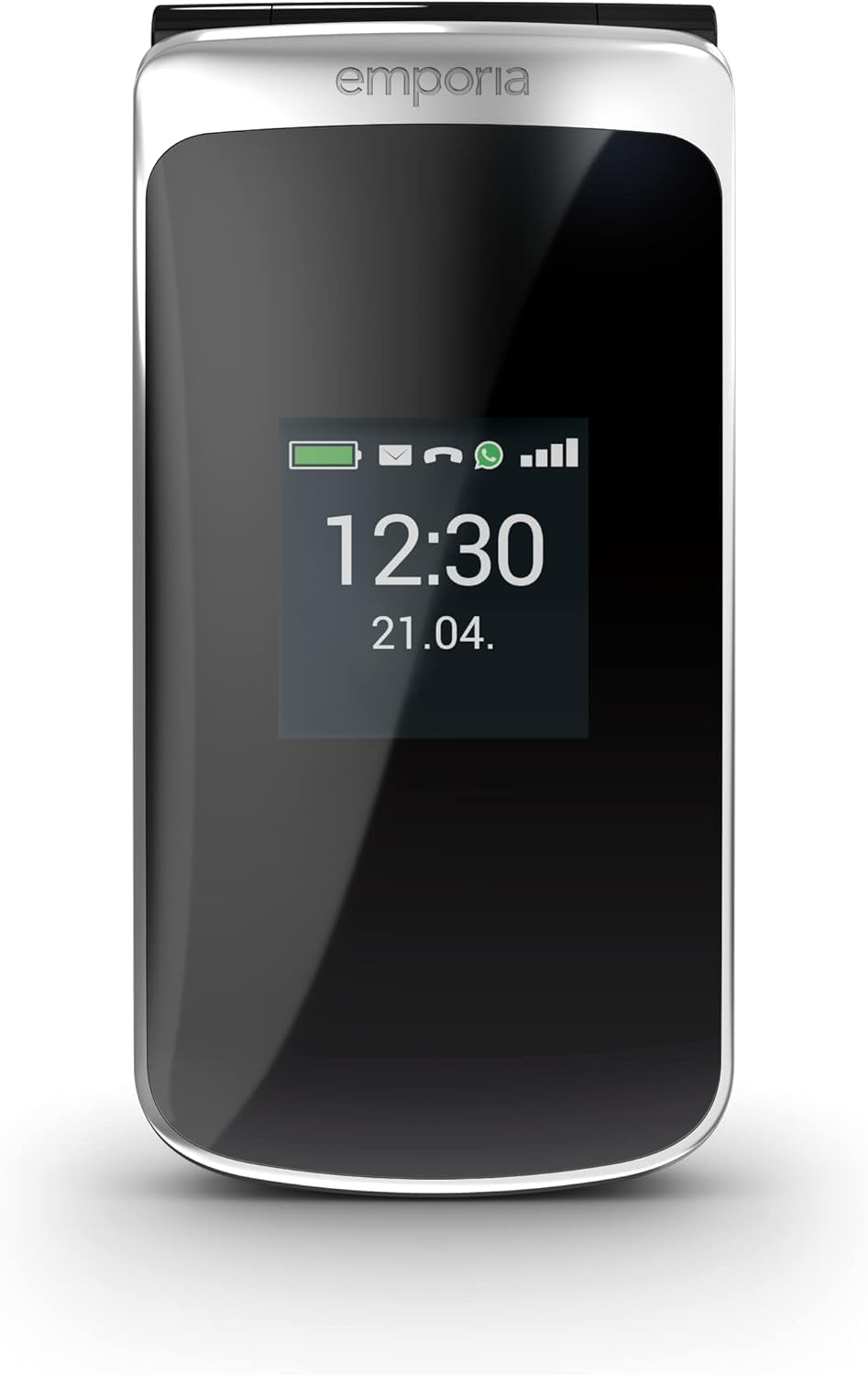 Emporia TOUCHsmart.2 New Edition, 4G Handy für Senioren, dedizierte Taste für Whatsapp und Messaging-App, hohe Lautstärke, 3.25" Farbdisplay, Ladestation, Schwarz (Italien)