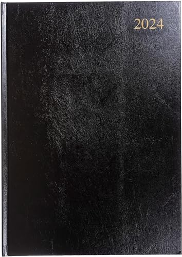 Top Sale 2024 Day Per Page A5 Yearly Appointment Diary with Hard Cover - Black