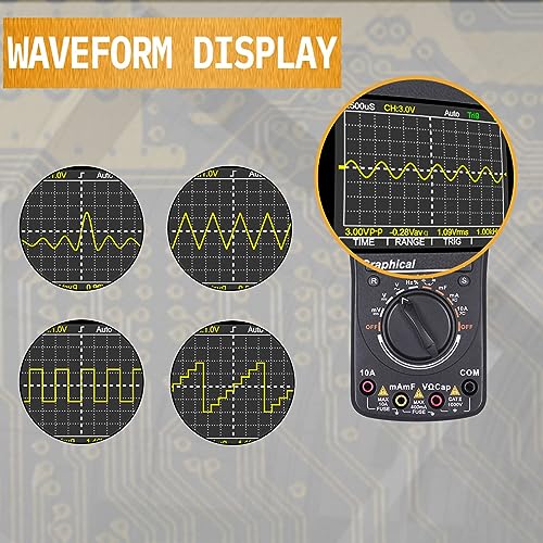 Image of AT211 Oscilloscope Multimeter 2 in 1 Oscilloscope 1MHz Bandwidth 2.5Msps Sampling Rate Meter Function AC /DC Current /Voltage Tester