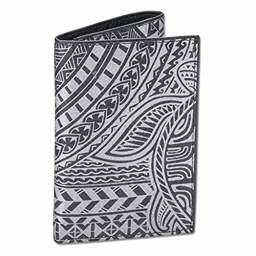 Hawaiian Turtle Tattoo Trifold Wallet, Genuine Leather, "Ohana" Tattoo art by Samson Harp (Black) from NAKOA2