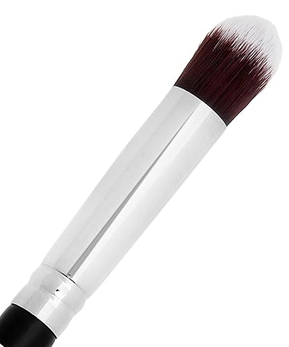 Miniatura 14 de Beauty Junkees Mini cepillo corrector de parte superior plana debajo de los ojos para difuminar pequeñas densas firmes sintéticas, funciona con