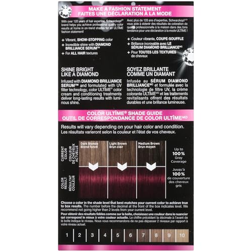 Schwarzkopf Color Ultime Hair Color, 5.23 Charcoal Fuchsia, 1 Application - Permanent Hair Dye for Vivid Color Intensity and Fade-Resistant Shine up to 10 Weeks - Image 3