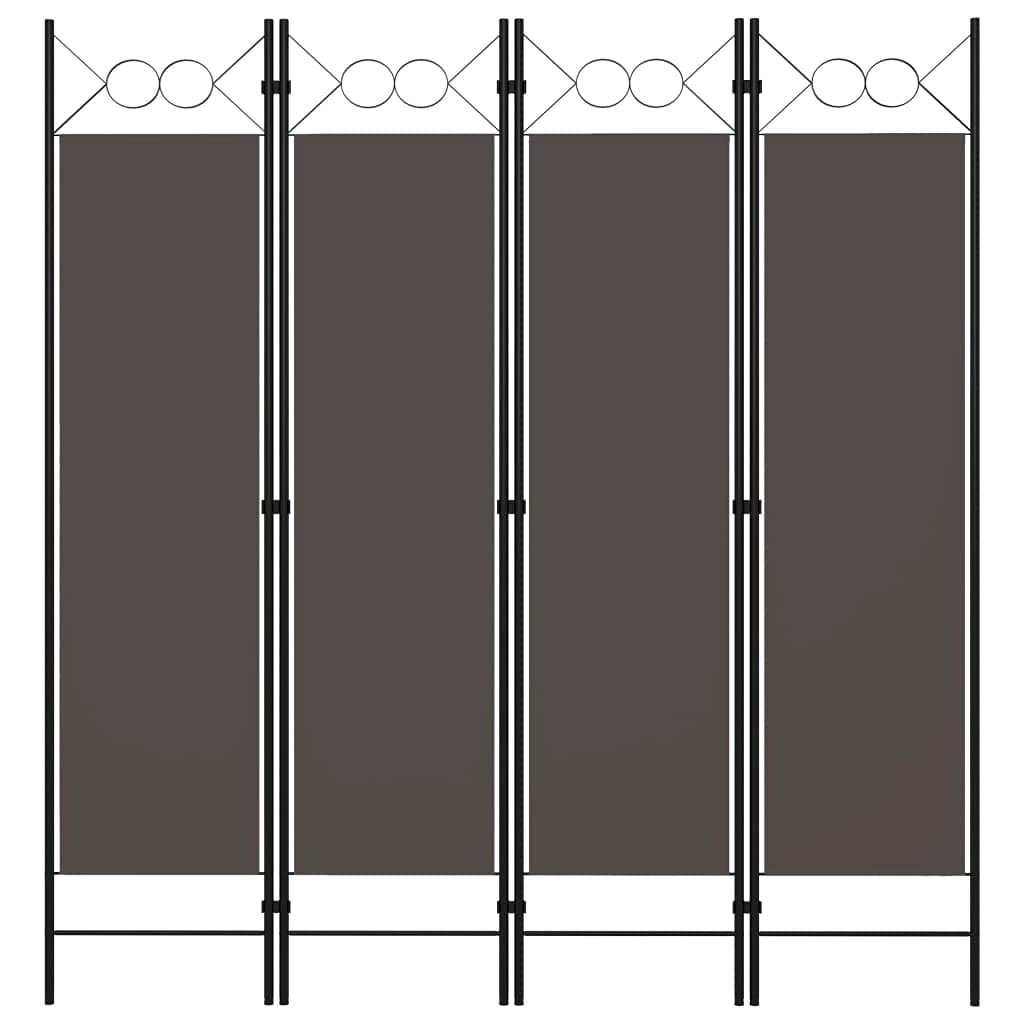 Ten przedmiot - 4-panelowa ścianka działowa, antracyt, 160 x 180 cm, ładne