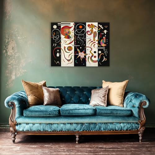 Poster Wassily Kandinsky Striped Rayé 100x75 cm impression papier d'art