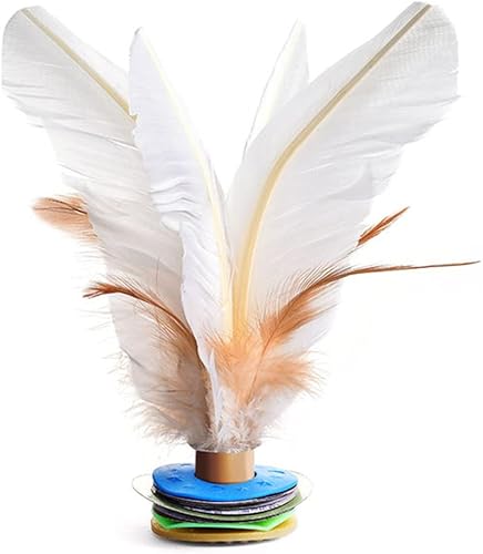 Meufam 5 unids Kick Shuttlecock pluma blanca china Jianzi pie deportes al aire libre juego de juguete movimiento de descompresión