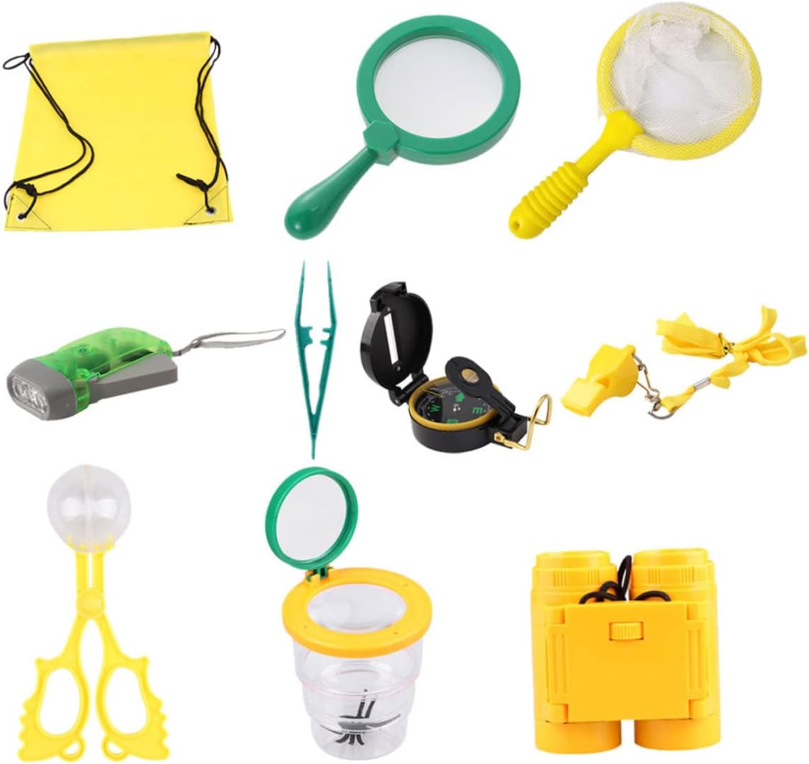10pcs Boy Girl Outdoor Wilderness Observation Kit Hiking Tools for Insect Exploration Lightweight and Educational Play