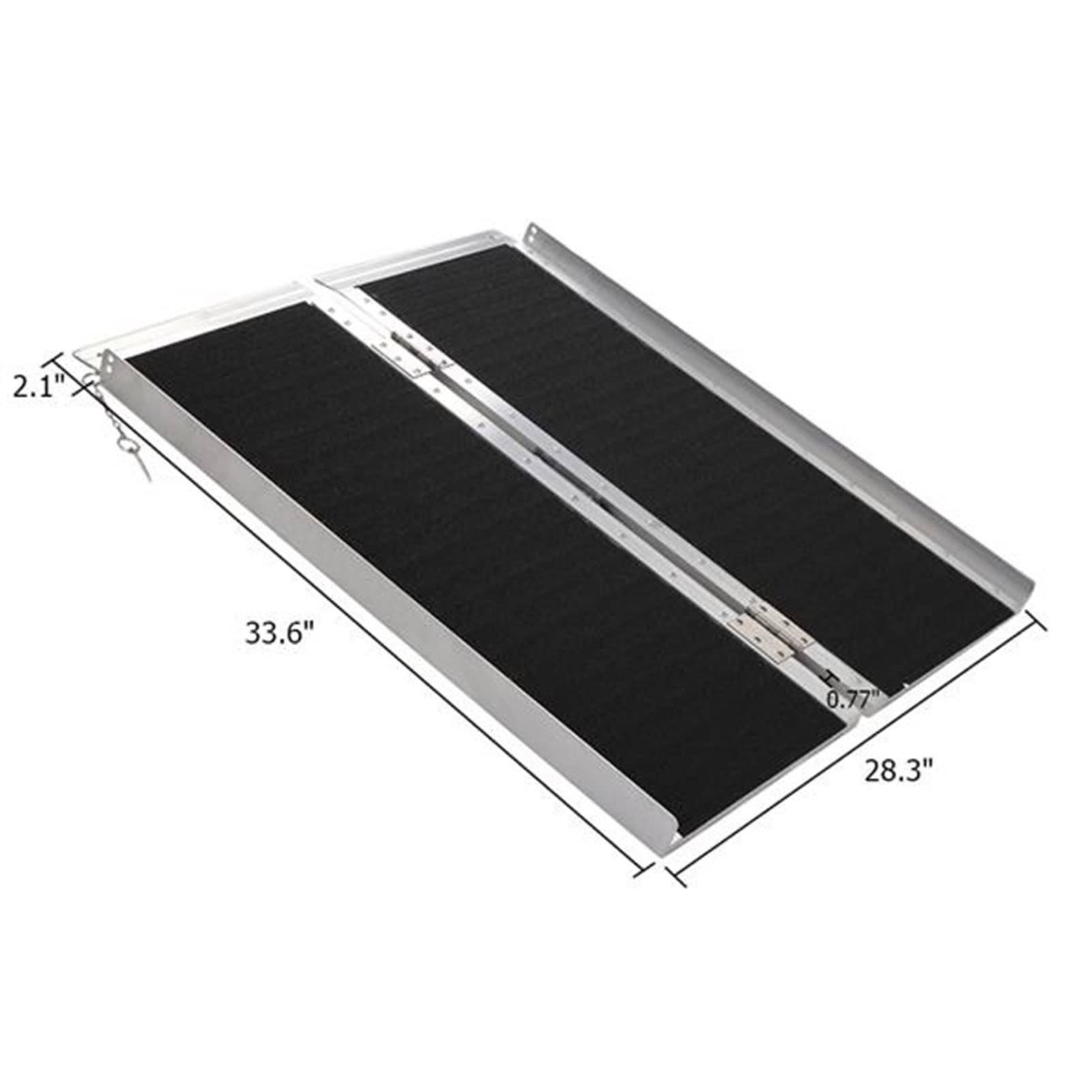 Rampa krawężnikowa na podjazd, rampa progowa, 4FT/3FT Rampa do wózków inwalidzkich, składana przenośna rampa mobilna ze stopu aluminium dwuczęściowa do skuterów do krzeseł rotelowych