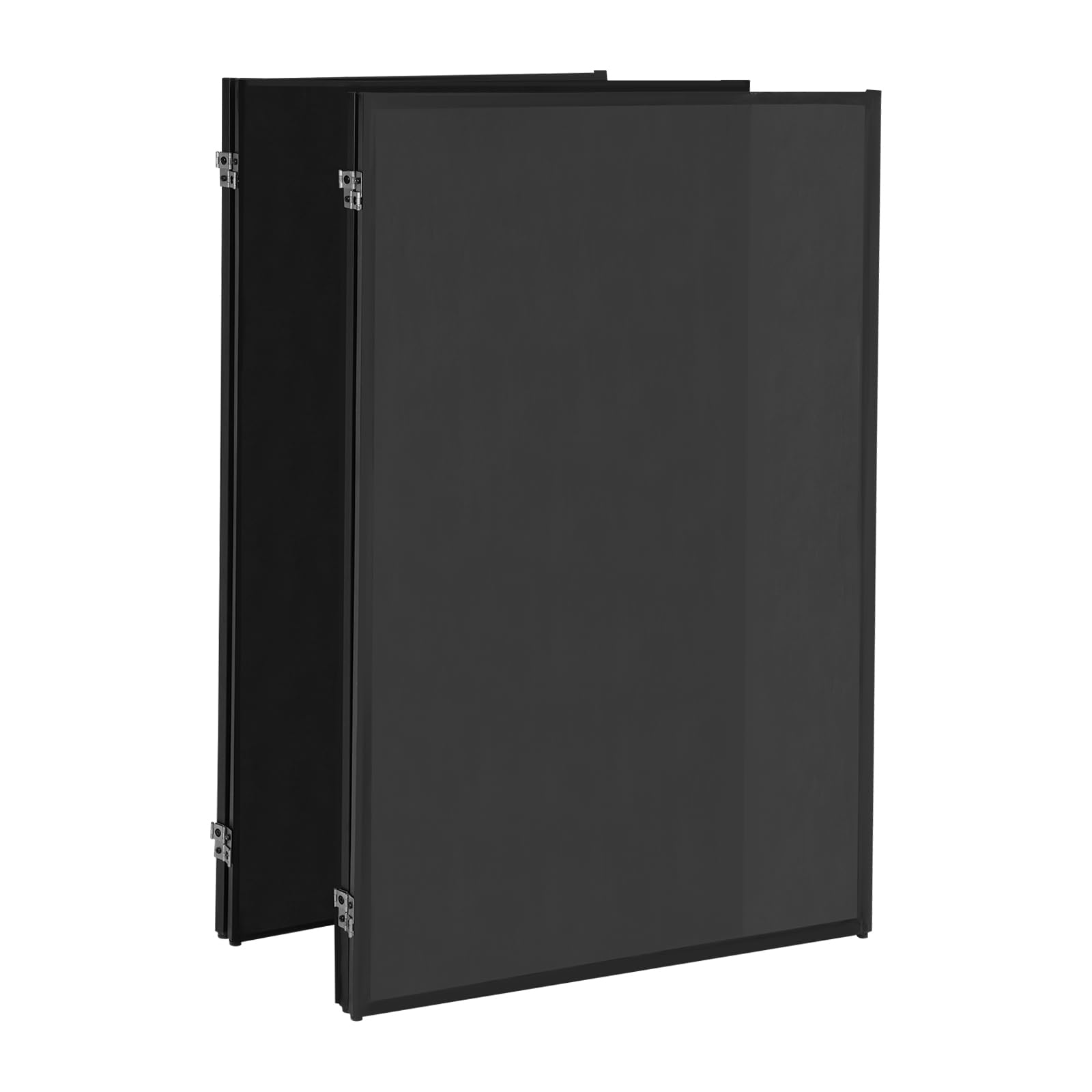Écran de DJ 4 segments - Panneaux pliables - Pour pupitre de DJ - Support de DJ pliable et mobile - Noir