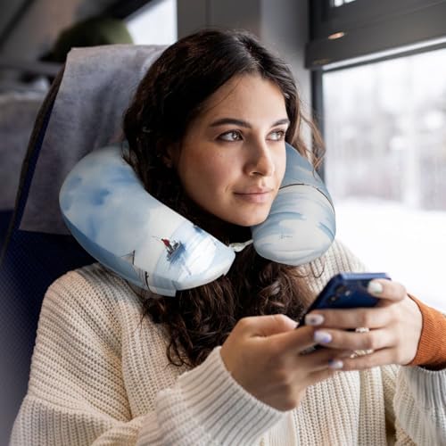 Almohada para viaje espuma viscoelástica tamaño único negro miniatura 6