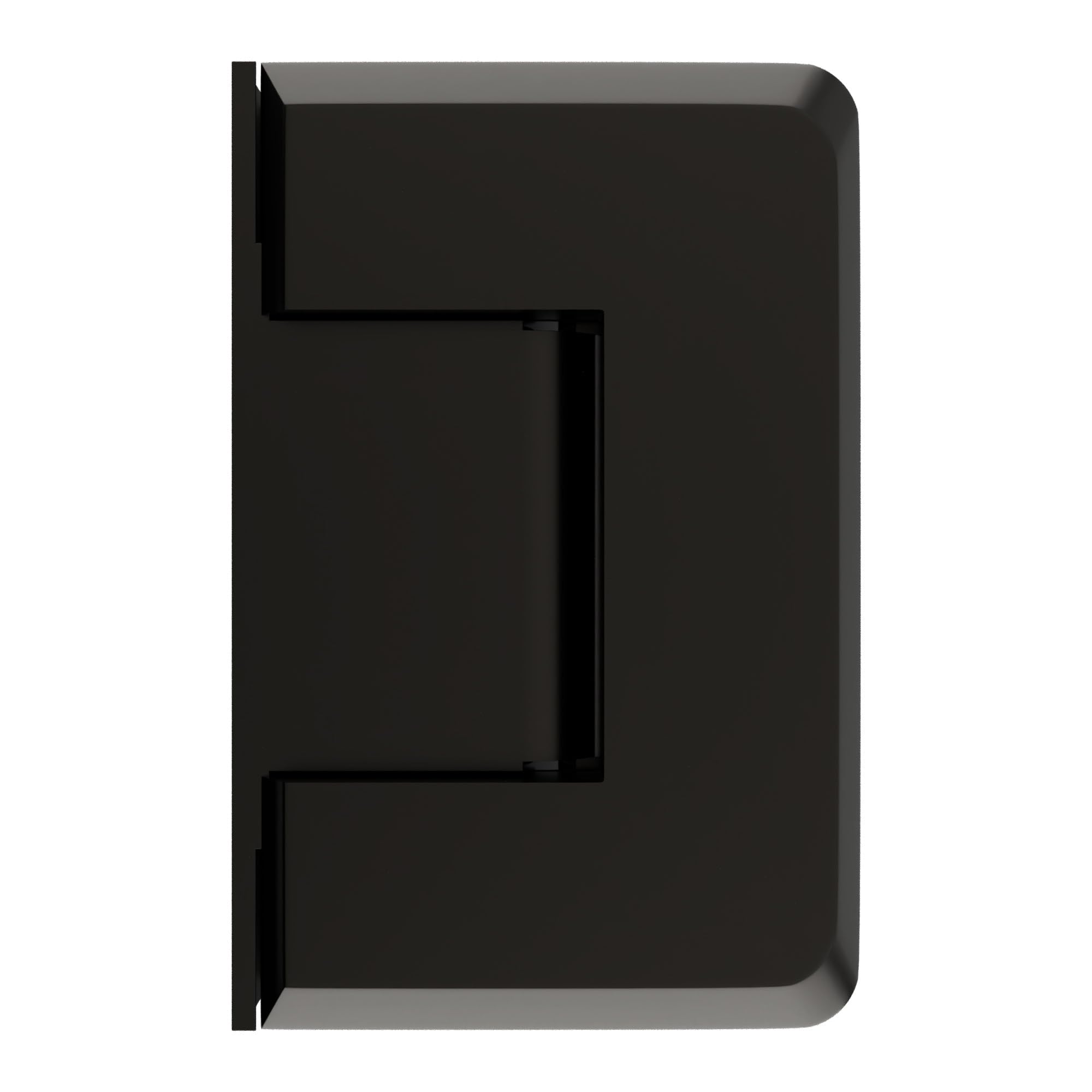 Brixwell Wall Mount Offset Back Plate Shower Door Hinge Brass Material, Oil Rubbed Bronze Finish, for Frameless Glass Doors 3/8" to 1/2" Glazing Thickness, 4" Height