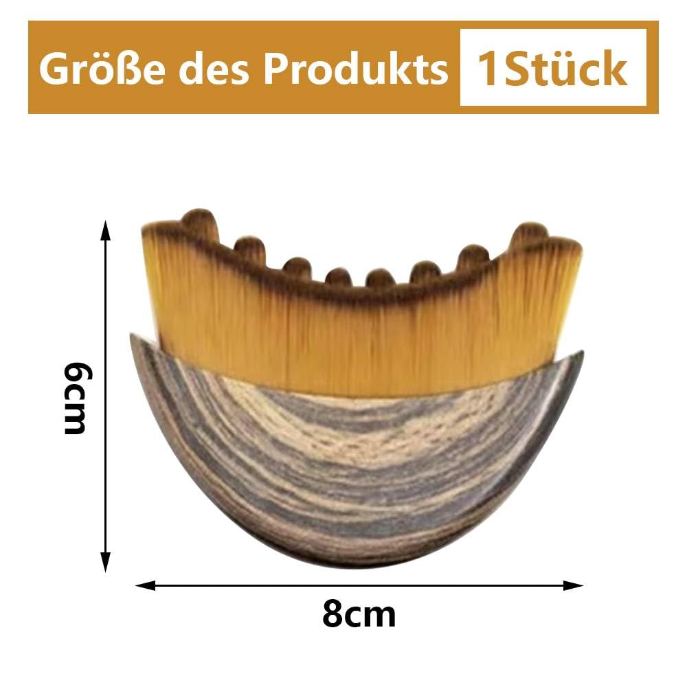 Spazzola per Drenaggio Linfatico Viso - Spazzola Viso a Secco con Setole Morbide per Contorno, Massaggio e Scolpitura del Viso, Design Ergonomico con Custodia in Dotazione