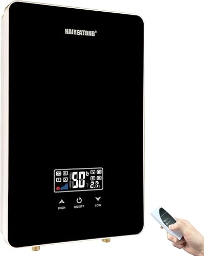 HAIYEATBNB Calentador de agua eléctrico sin tanque de 10kW11kw12kW conmutable de 220V, calentador de agua caliente bajo demanda, capaz de cambiar