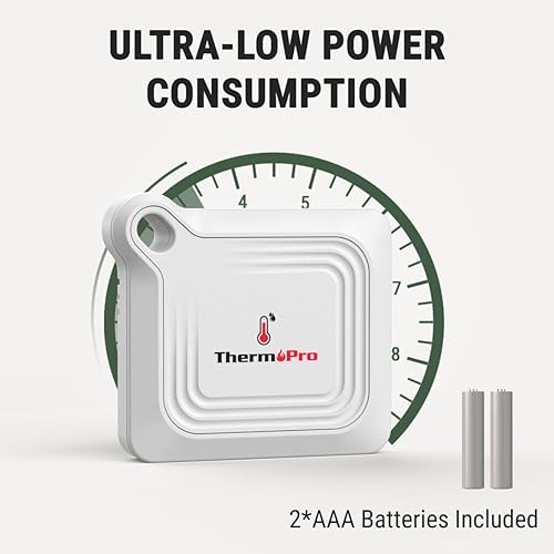 Miniatura 9 de ThermoPro Termómetro higrómetro Bluetooth, sensor de temperatura de rango de 260 pies, termómetro de invernadero, control remoto de aplicación de