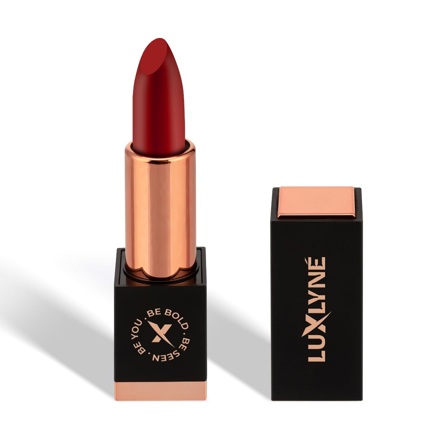 “Love At First Sight” (Ruby Red) Bullet Lipstick | SPF 30 | Triple Wax Formula (Beeswax, Carnauba, Calendula) | Hydrating Oils (Castor, Jojoba, Argan) | Vitamin C, E & Hydrolysed Collagen | Velvet Matte, Long Lasting, One Swipe Pigment, 4g-picture-12