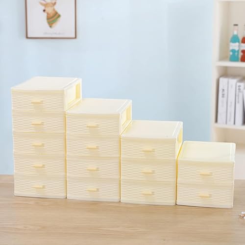 Miniatura 5 de CALLARON 2 piezas de 3 capas de plástico tipo cajón armario de almacenamiento portátil organizador de almacenamiento multifunción caja de