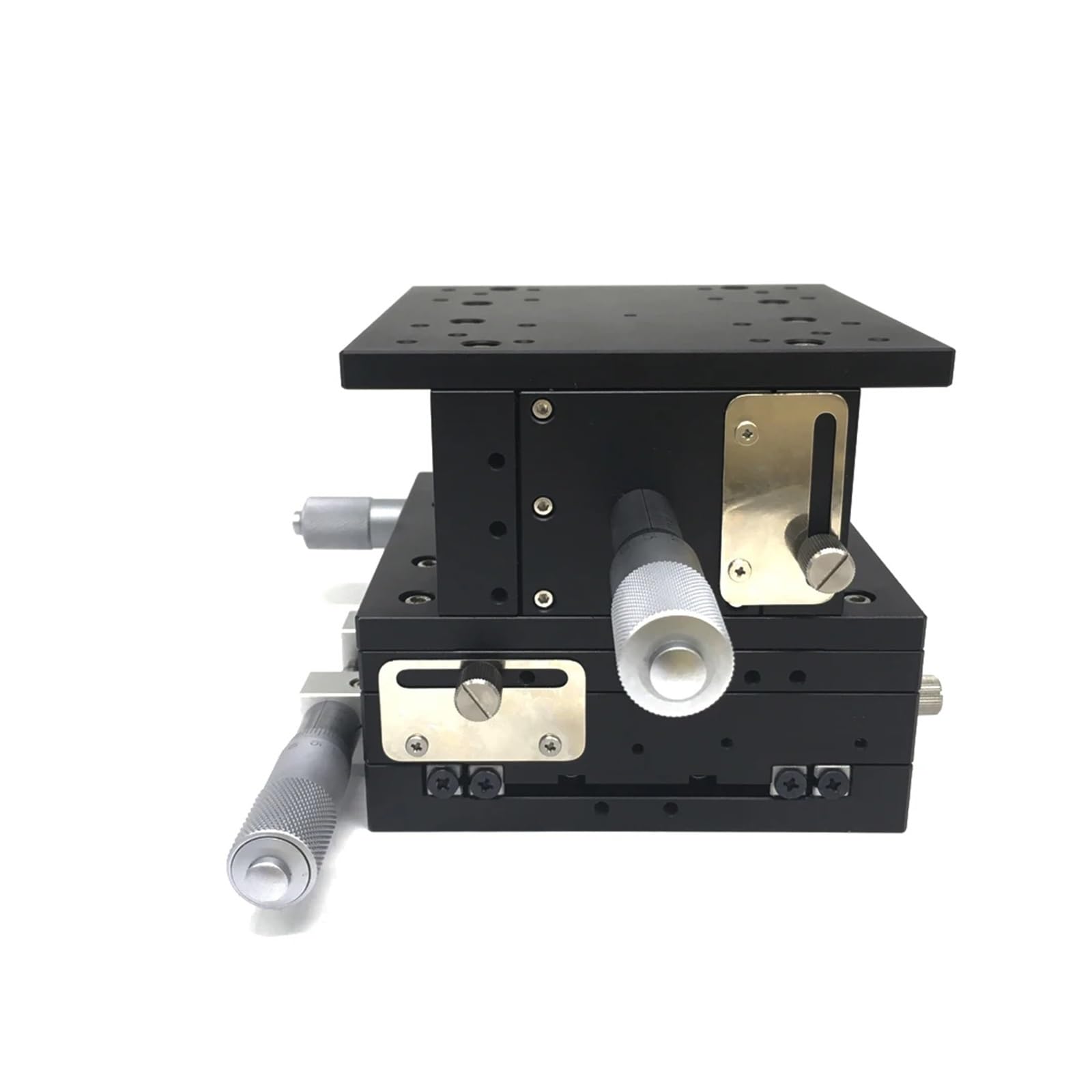 Piattaforma di traslazione Manuale Assi XYZ con Sollevamento Orizzontale e Piano Scorrevole Regolabile in Altezza, 40x40-125x125 LD40 LD60 LD90 LD125 Ottica (LD90-LM)