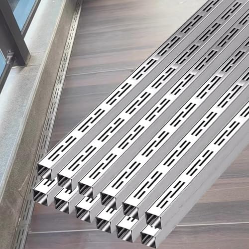 Caniveau dissimulé drain de canal invisible 3,5 cm en inox pour terrasse