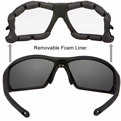 WYND Blocker Motorcycle Riding Glasses Extreme Sports Wrap Sunglasses (Black/Smoke)4