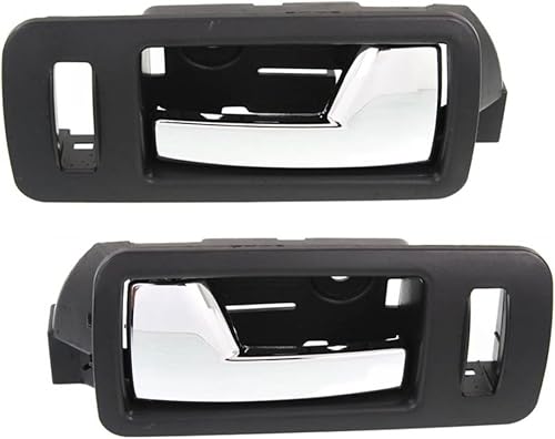 Miniatura 8 de KarParts360 Para Ford Mustang - Manija de puerta interior delantera, bisel negro del lado del conductor con palanca cromada (2005-2014)  con agujero