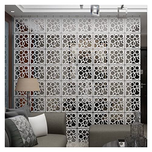 Biombos Decorativos de Madera y plástico calados para Sala de Estar, Dormitorio, Oficina, Restaurante, 29/39 cm