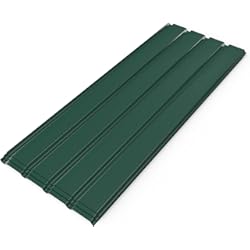 Techo Panel Sandwich Transparente Mondeer Panel para Tejado 12pcs, Placa de Acero Trapezoidal Cubierta con Metal Galvanizado 115 * 45cm / 6mm2 0.3mm, para Reemplazar la Cartelera del Invernadero del Dosel del Garaje, Verde