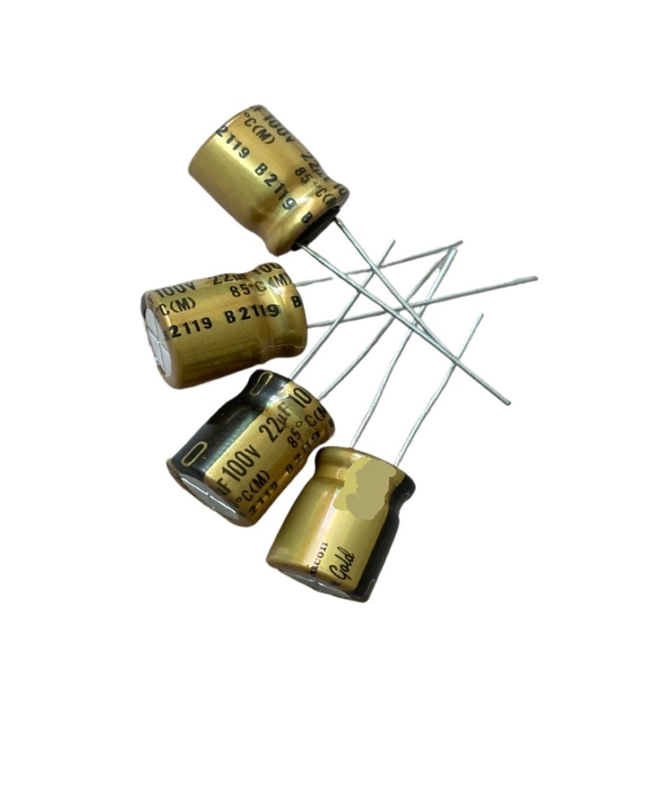 LEOTNNDQ 10PCS 100V22UF FG22UF100V copper foot electrolytic capacitor 10 * 12