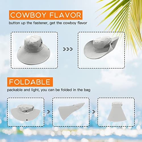 Image of Sun Hats for Women Beach Hat Ponytail Hat Womens Sun Hat with UV Protection Wide Brim