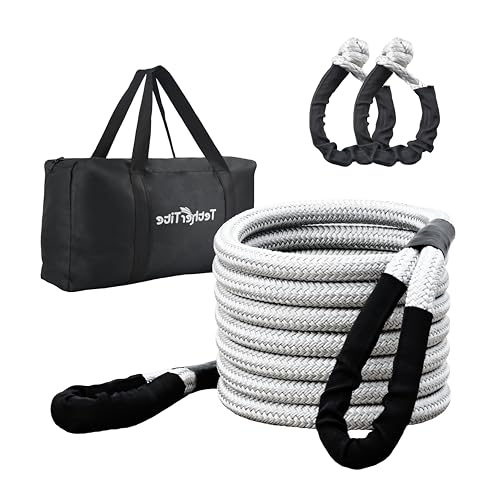 Kinetic Recovery Tow Rope (36000lbs) with 2 UHMWPE Soft Shackles ...