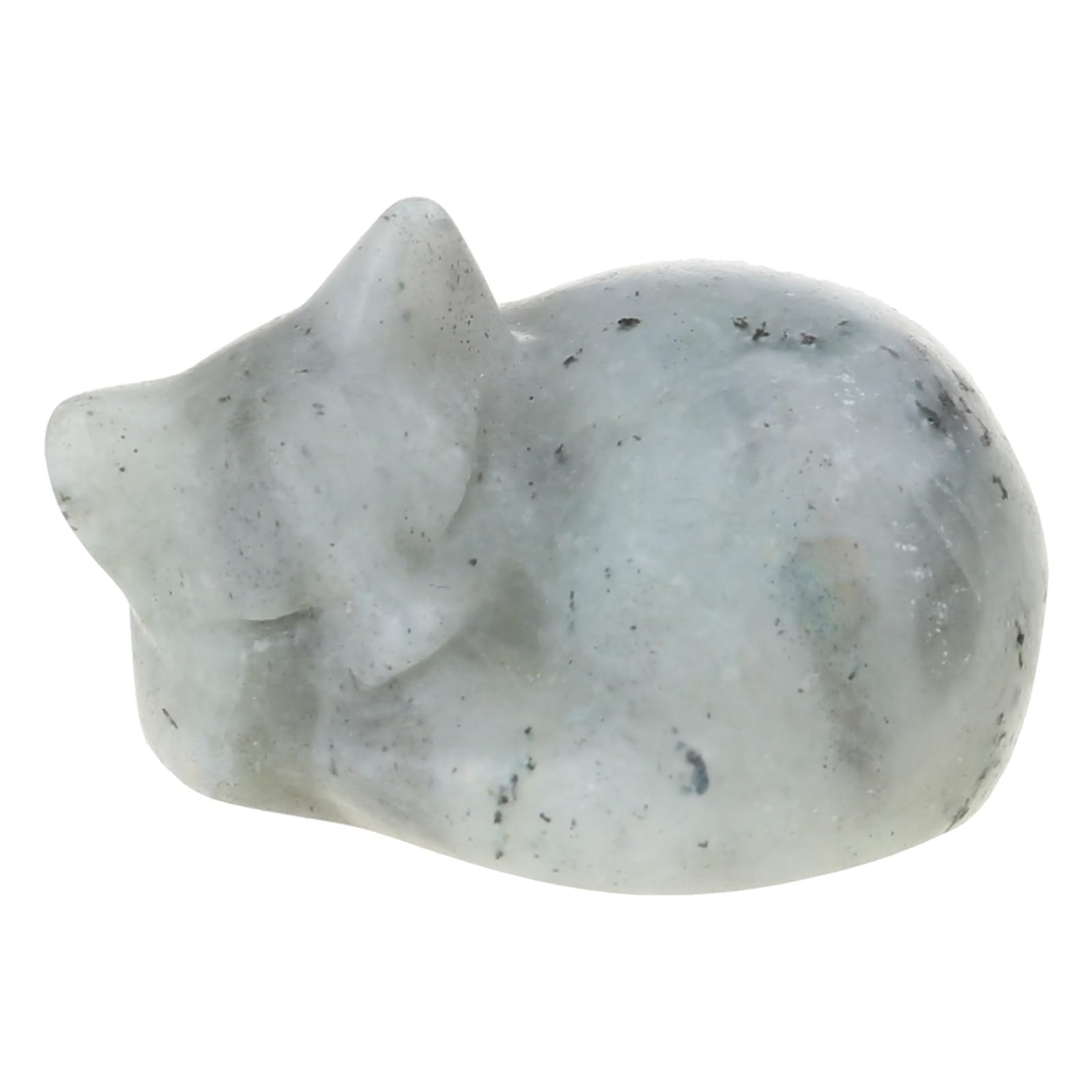 Exquisite Sleep Cat Stone Sculpture Crystal Sleep Cat, Stone Decoration Nature Sculpture for Decoration Lovers