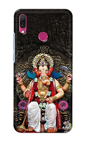 Image of PRINTFIDAA Lord Ganesh Bappa Moriya Printed Designer Hard Back Case Cover for Huawei Y6 (2019) / Huawei Y6 Prime (2019) -(TI) MVN1010