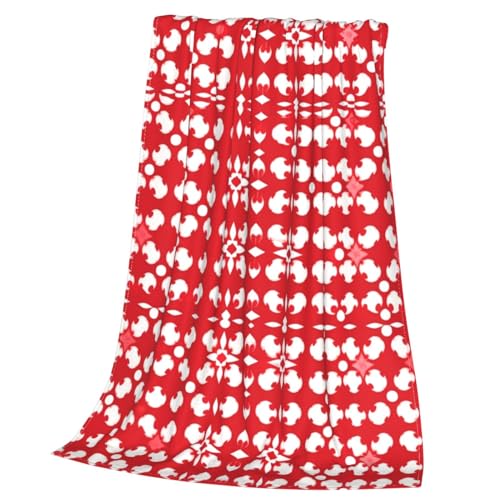 Couverture en flanelle douce rouge et blanc de haute qualité - 4