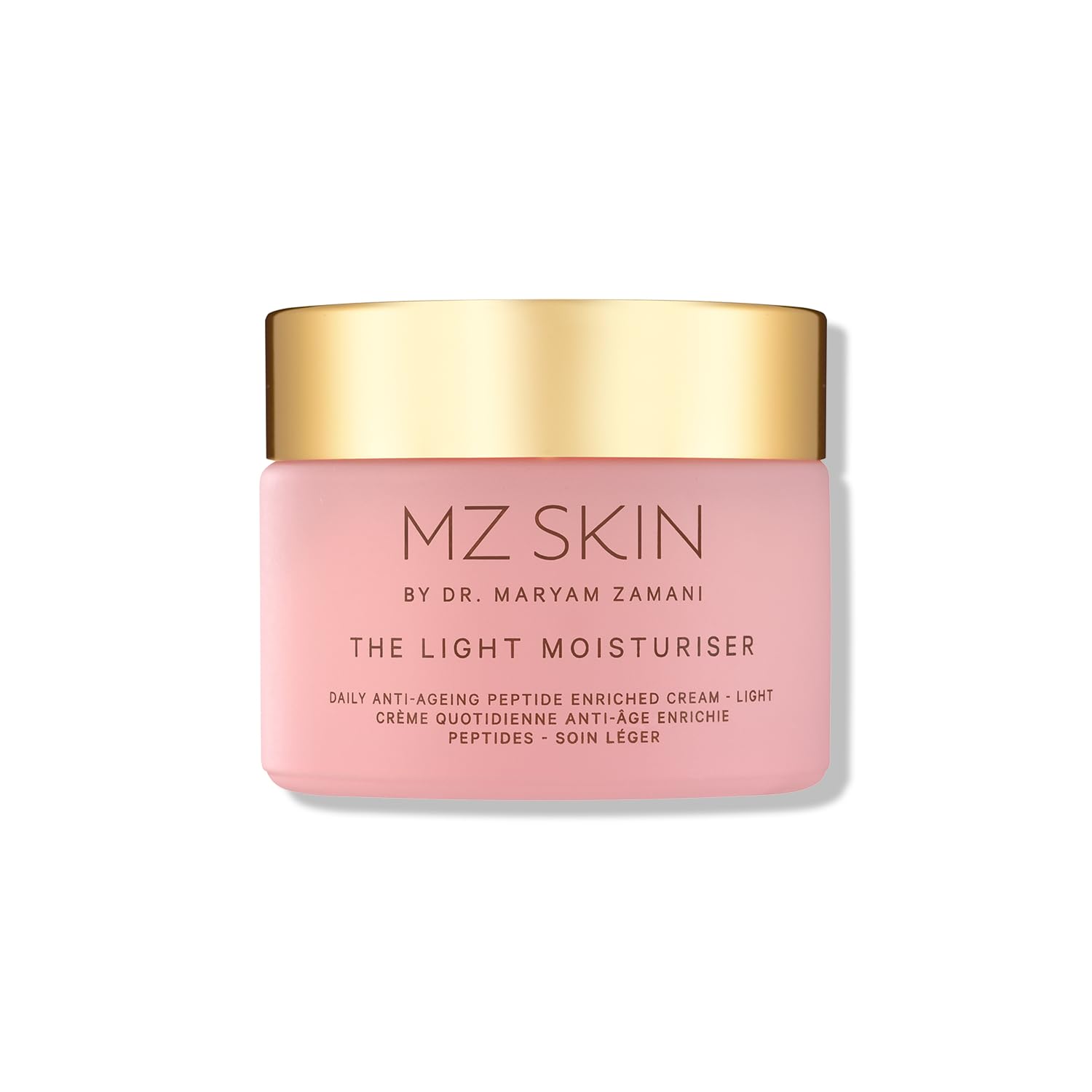 MZ SKIN The Light Moisturiser 1.69 fl oz | Hydrating Anti-Aging Face Cream with Hyaluronic Acid, Bio-Identical Collagen & Peptides | Oil-Free Feel, Firms & Brightens
