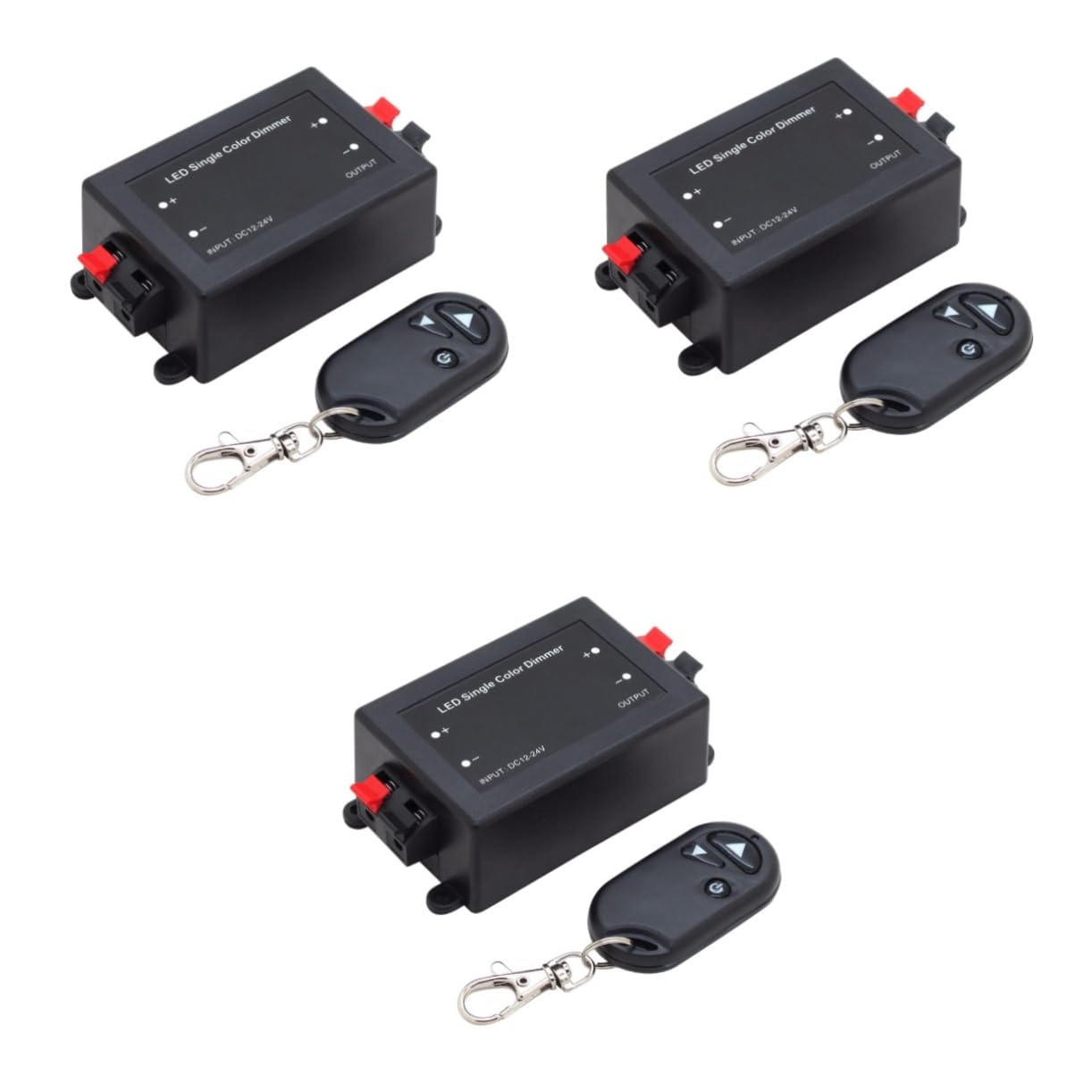 DOITOOL 3 Stücke 12v-24v Dimmer Controller Einzelne Licht Dimmer Fernbedienung Mit 3 Tasten Pwm Digitale Dimmen Für