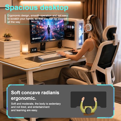 Image of Gaming Desk Computer Writing Table Student Art Modren Simple Style PC Wood Suitable Portable Desk for Home, Office