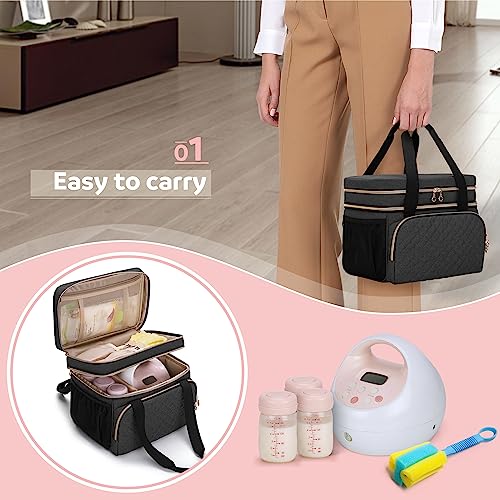 Luxja CALX21401 Double Layer Breast Pump Bag Compatible With Spectra S1 And S2 thumb #4