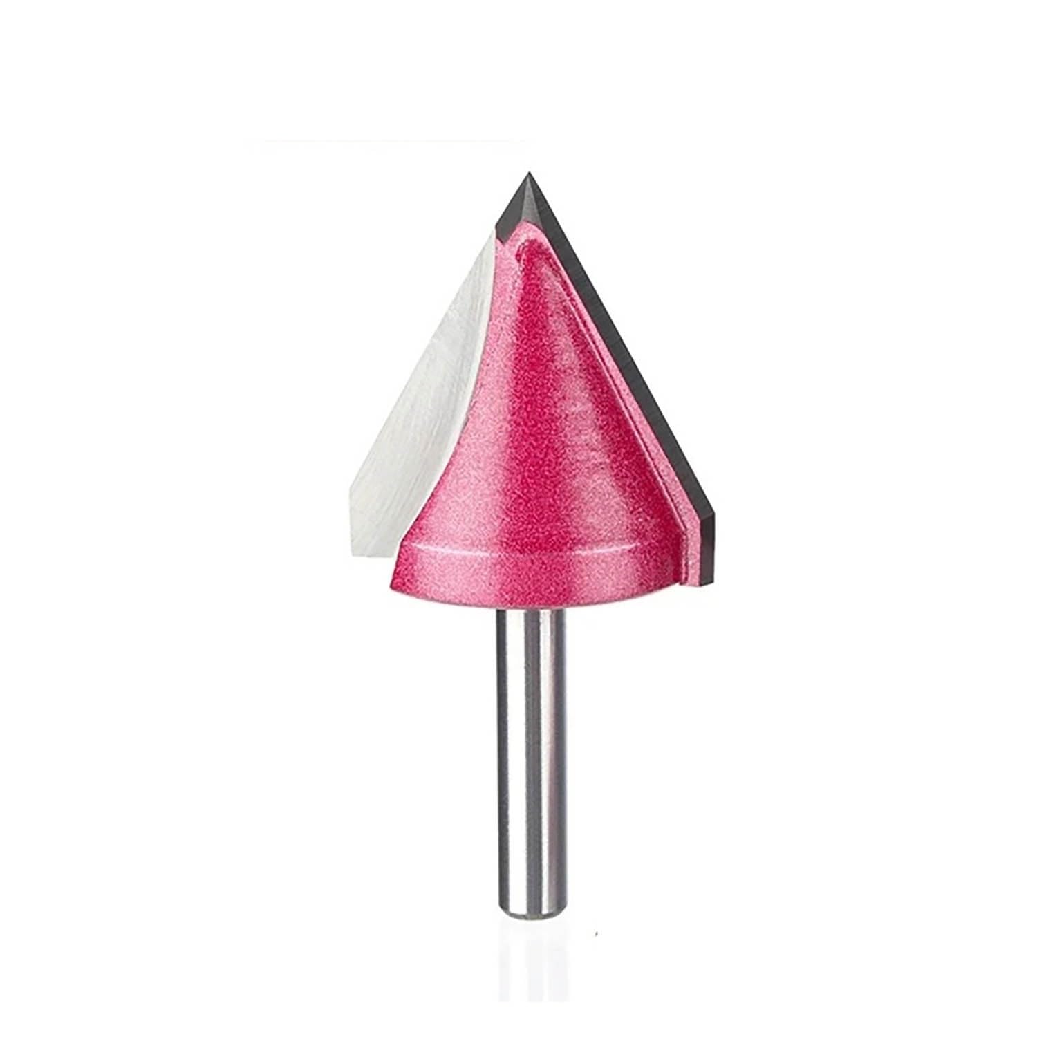 6mm V Bit CNC Solid Carbide End Mill 3D Router Bits for Tungsten Woodworking MDF Milling Cutter 60 90 120 150 °(9320)