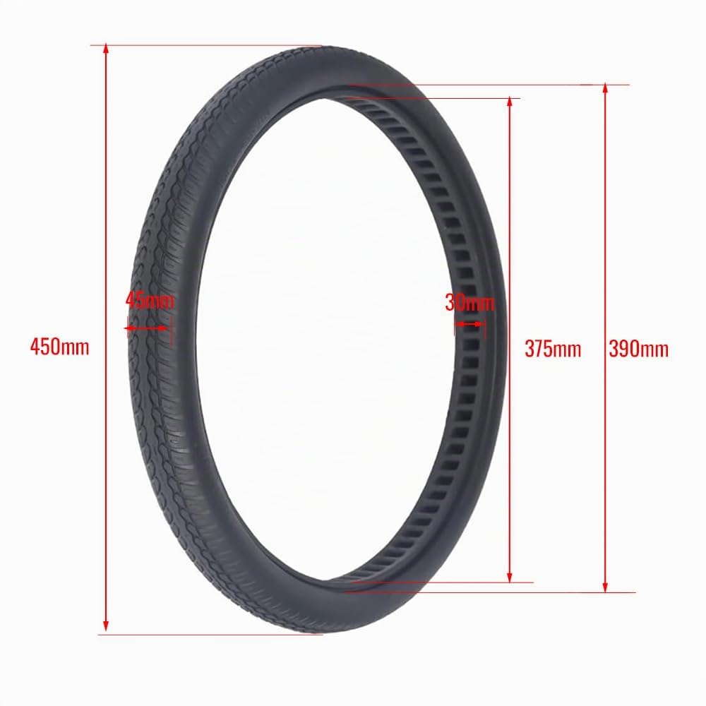 20x1.75 vélo nid d'abeille Solide Pneu pour vélo électrique AIRLESS Solide Pneu 20 Pouces Tubeless Amortisseur de Chocs antidéflagrant