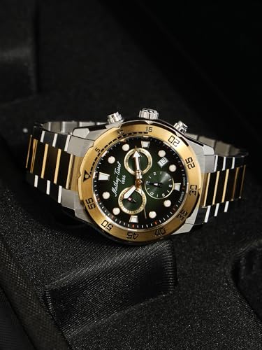 Image of Mathy-Tissot Siwss Made Bolton II Quartz Green Dial Watch for Men - H121CHBV