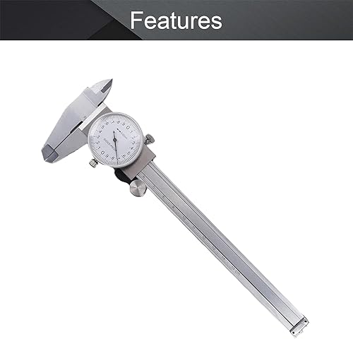 Miniatura 3 de Utoolmart Calibre Vernier de esfera plateada de 0.001 in de precisión de 5.906 in con estuche
