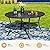 SUNSHINE VALLEY 7 Pieces Patio Dining Set, 6 x Woven Rattan Chairs with Waterproof Cushion, 54” Metal Round Dining Table with Umbrella Hole, Outdoor Table and Chairs Set for Backyard Lawn and Deck