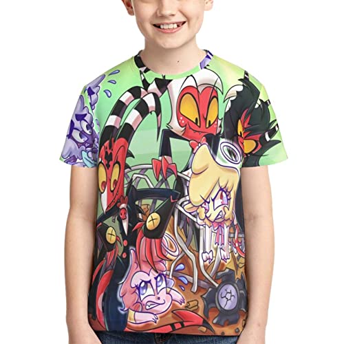 Boy's T-Shirts Anime Short Sleeve Shirts for Girls Teens Classic Graphic Tee Top