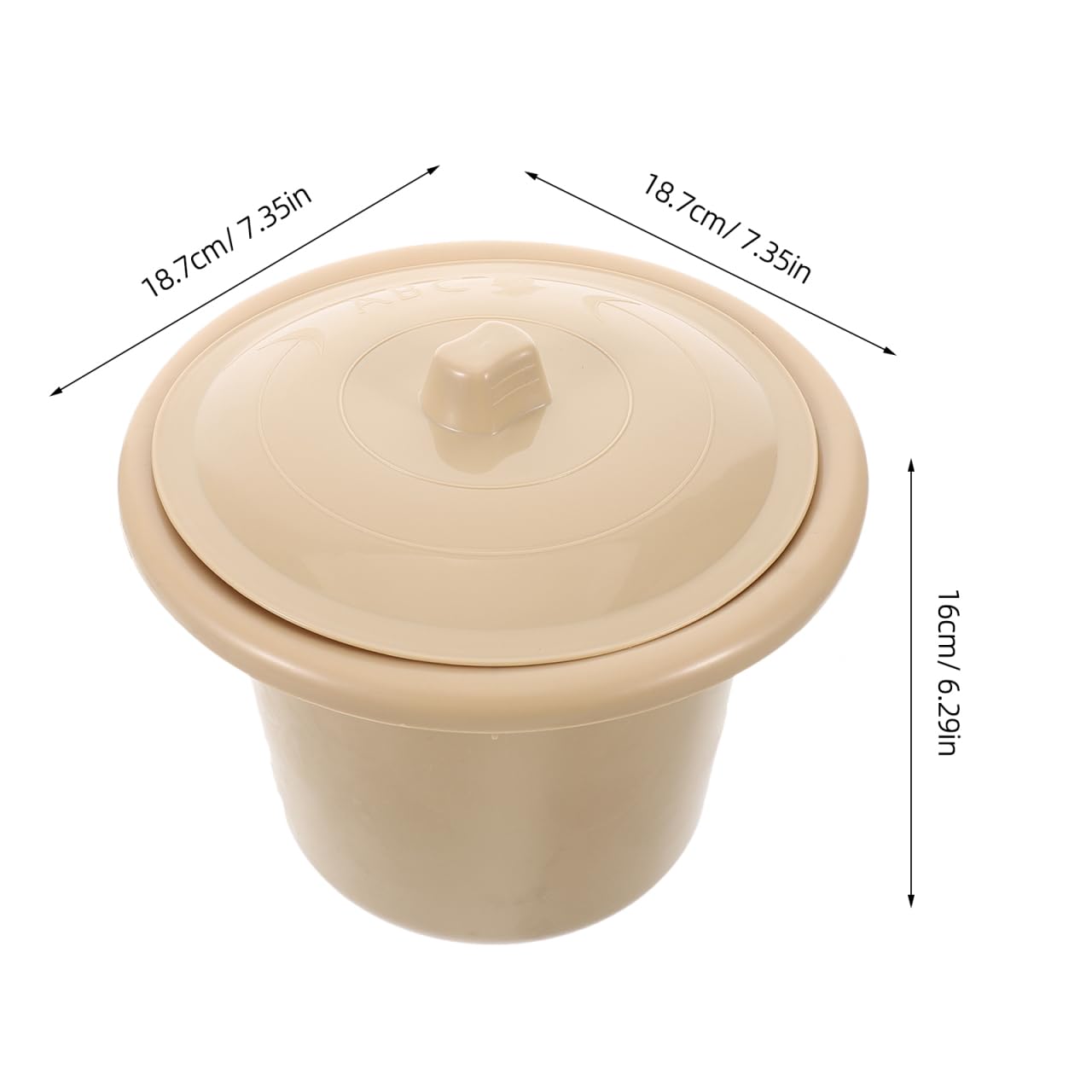 Pot de Chambre Adulte Seau Toilette Hygiénique Plastique avec Couvercle | Vase de Nuit Portable avec Couvercle Hermétique pour Chambre & Voyage. Seau Hygiénique Ergonomique en Plastique Épais