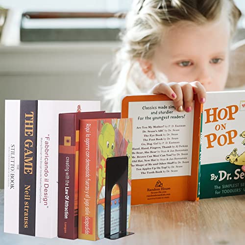 HuaD, 4 paia di fermalibri in metallo di alta