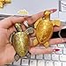 Turtle Lighter,Personalized Golden Tortoise Lighter,Creative Desktop Brass Lighters,Cool Portable Gas Lighters,Cute Mini Portable Lighters for Men,Refillable Butane Lighter for Friends Turtle Lover