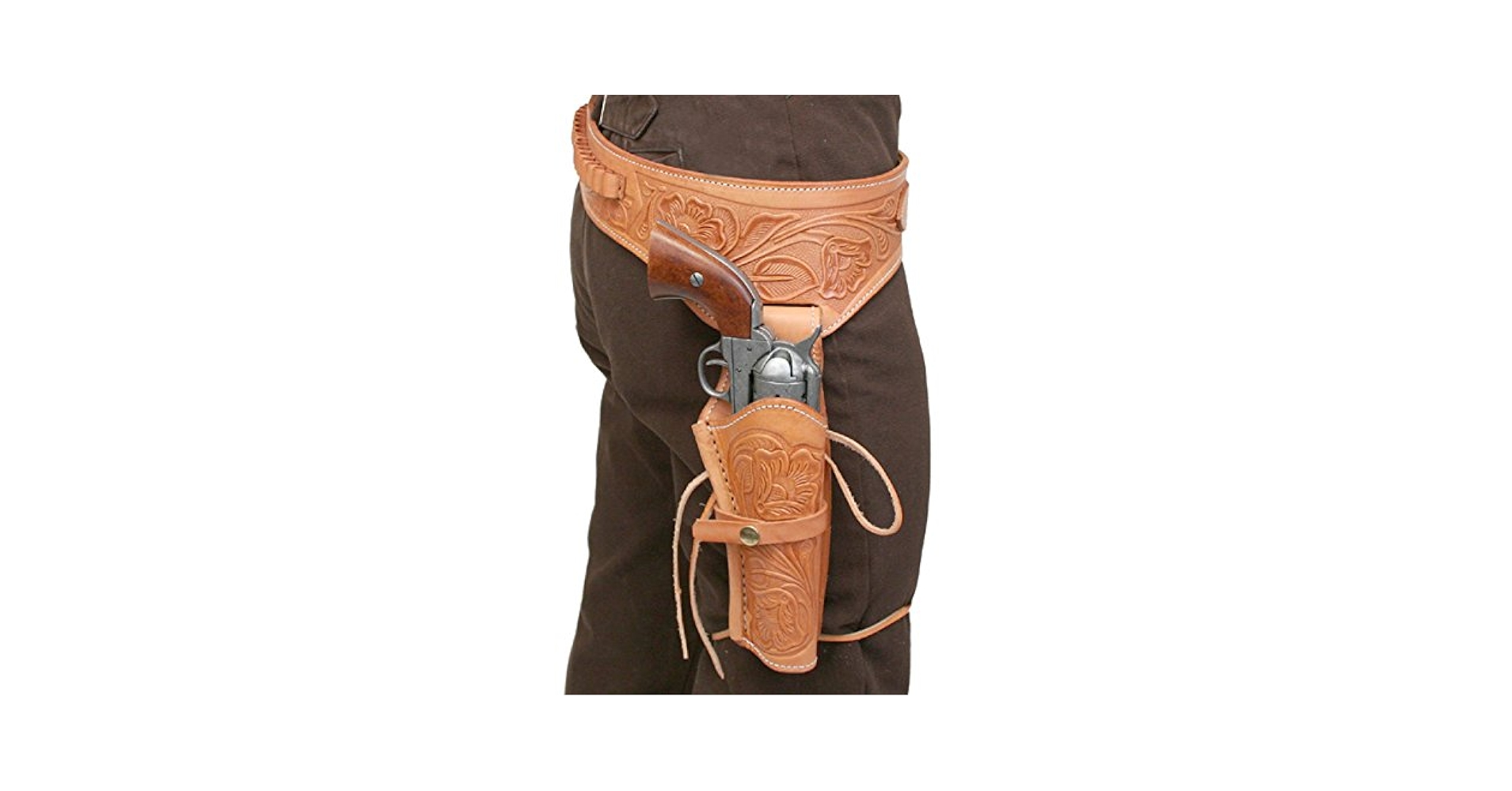 vintage leather western gun belt 値下げ！ 44/.45 cal) Western Gun Belt and Holster - LH Draw - Plain