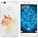 Produktbild PhoneNatic Case kompatibel mit Huawei P9 Lite Silikon-Hülle Floral Katze M2-2