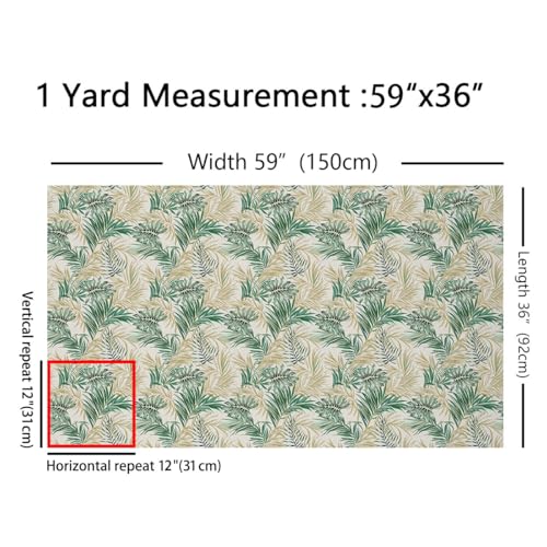 Vibrant Tropical Palm Leaf Upholstery Fabric - Eco-Friendly, Waterproof Decor for Chairs & DIY Projects, 1 Yard 3 Vibrant Tropical Palm Leaf Upholstery Fabric - Eco-Friendly, Waterproof Decor for Chairs & DIY Projects, 1 Yard - Image 2